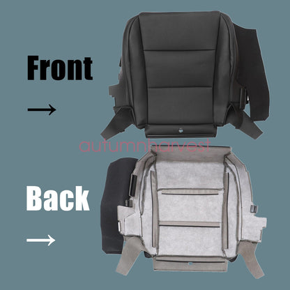 For 13-18 LEXUS ES300h ES350 Driver & Passenger Bottom Leather Seat Cover -Black