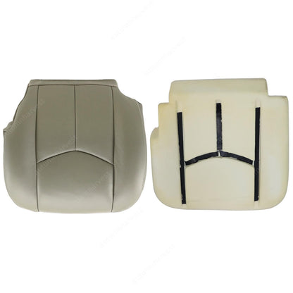Driver Bottom Seat Cover & Foam Cushion For 2003-2006 Chevy Silverado Gray