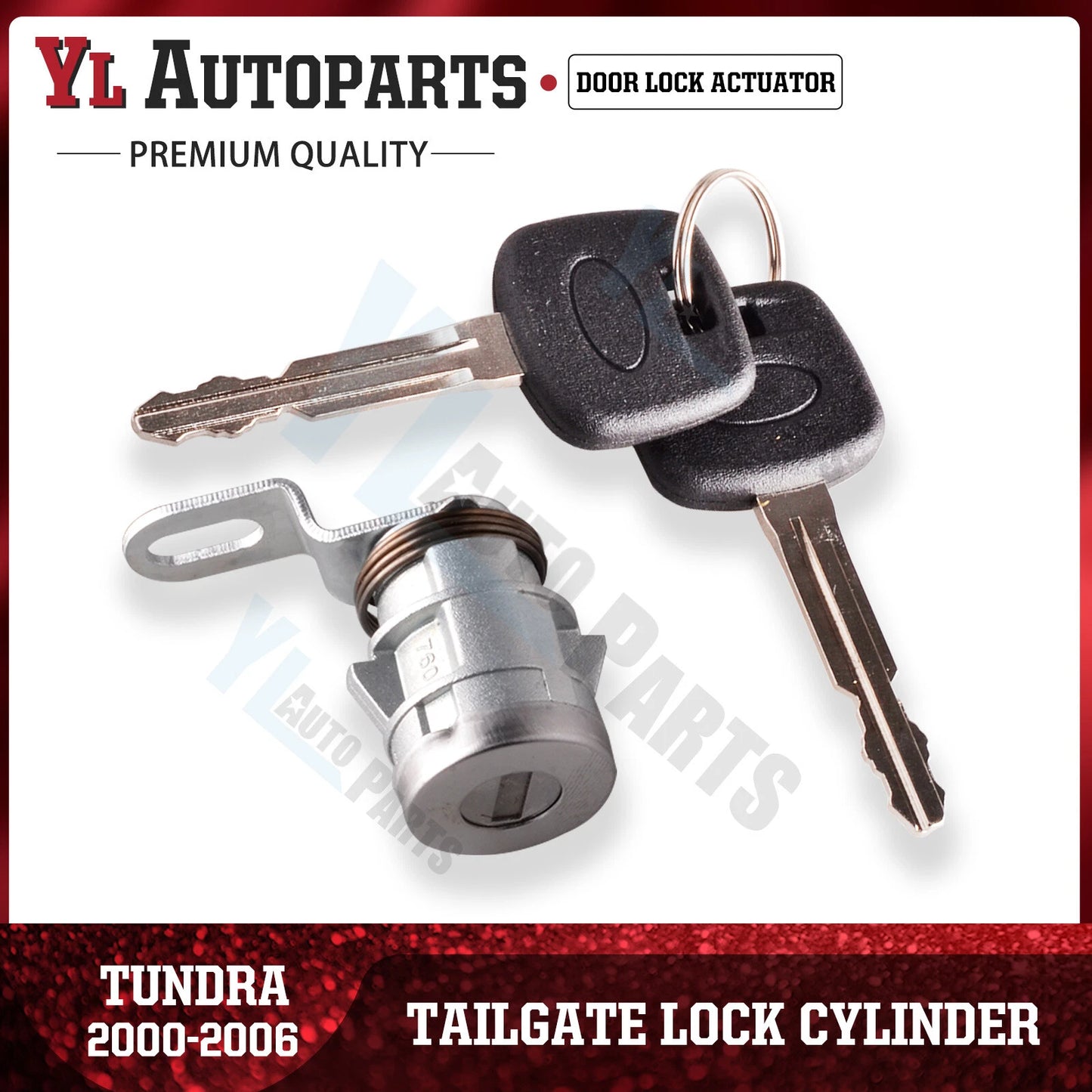 For 2000-2006 Toyota Tundra Tailgate Back Door Lock Cylinder & Key Set