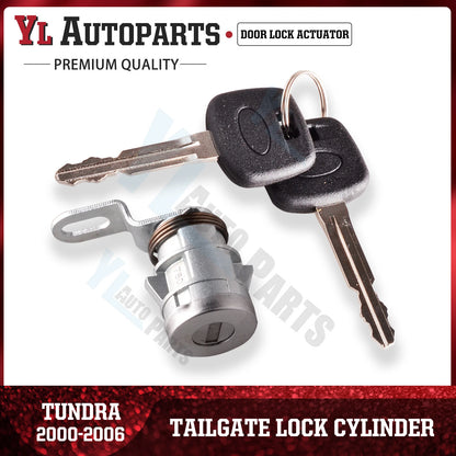 For 2000-2006 Toyota Tundra Tailgate Back Door Lock Cylinder & Key Set