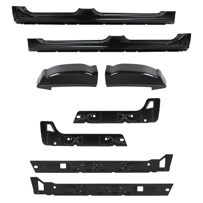 For 99-07 Silverado Sierra 1500 Crew Cab Outer& Inner Rocker Panels& Cab Corners