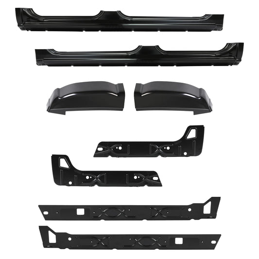 For 99-07 Silverado Sierra 1500 Crew Cab Outer& Inner Rocker Panels& Cab Corners