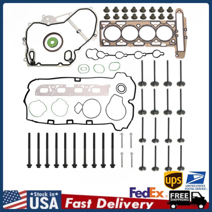For 2010-2013 GMC Chevrolet Equinox Buick 2.4L Engine Head Gasket Bolts Valves