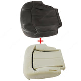 Driver Bottom Seat Cover & Foam Cushion Fits 1999-2002 Chevy Silverado Dark Gray