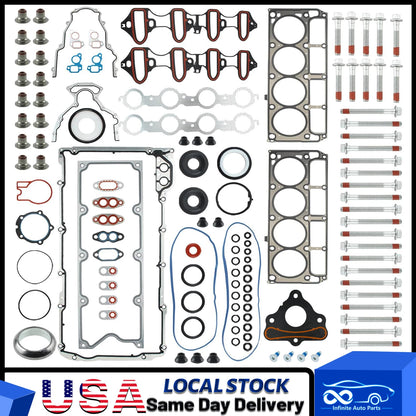 New Full Cylinder Head Gasket Set Bolts For 07-13 Chevy GMC Sierr Buick 5.3L