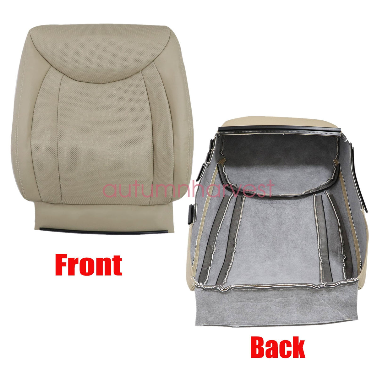 New Driver Back Perforated Leather Cover Tan For Lexus LS430 2001-2006