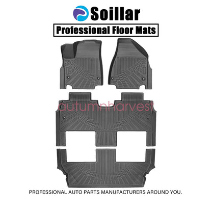 TPE Floor Mats Liner Set For 2017-2025 Chrysler Pacifica Hybrid 3D Waterproof