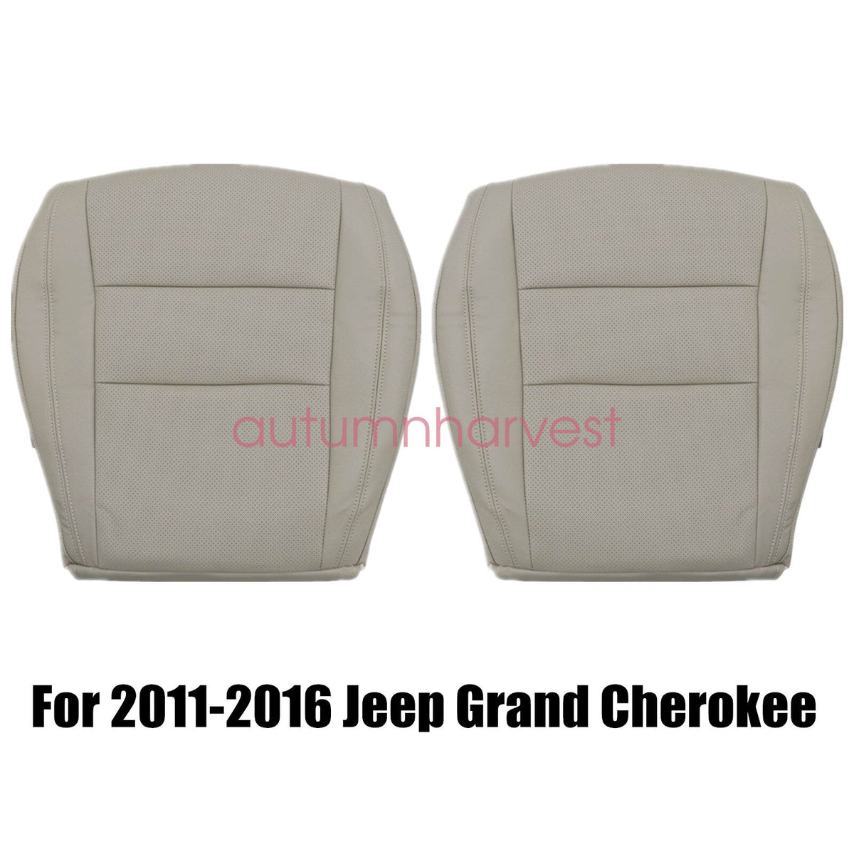 For 2011-2016 Jeep Grand Cherokee Front Bottom Perforated Leather Seat Cover Tan