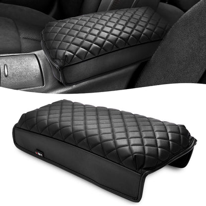 For Nissan Maxima 2009 2010-2014 Center Console Armrest Cover Pad BLACK Leather