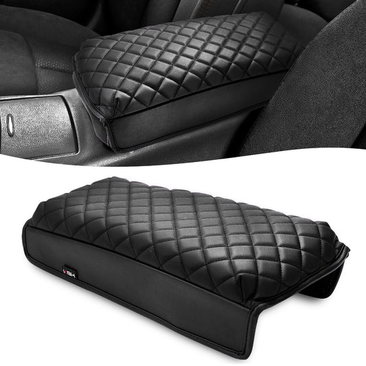 For Nissan Maxima 2009 2010-2014 Center Console Armrest Cover Pad BLACK Leather
