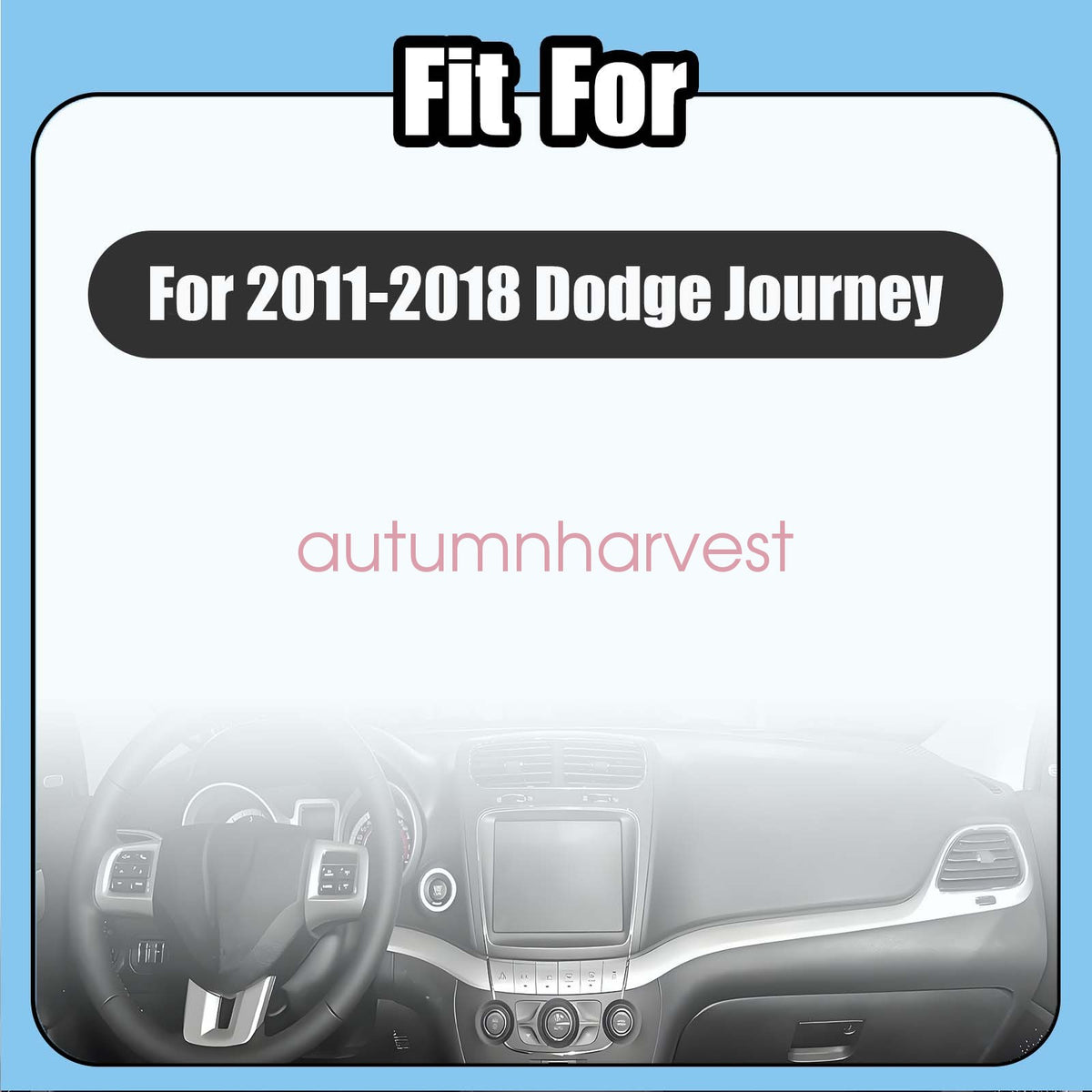 Fits 2011-2018 Dodge Journey Leather Dashboard Dash Cover Dashmat Mat Carpet Pad