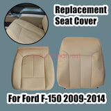 For 2009-2014 Ford F150 Lariat Driver Bottom & Top PERFORATED Seat Cover Tan