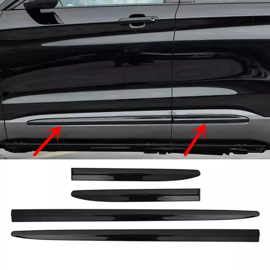 4PCS For Ford Explorer 2020-2025 Body Door Side Molding Cover Trim Glossy Black