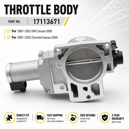 Throttle Body For GMC Savana 3500 2001-2002 GMC Sierra 2500 HD 8.1L 17113565