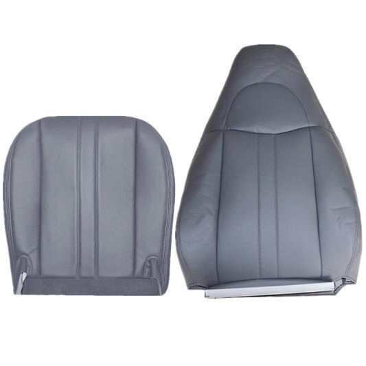 Fits 2003-2014 Chevy Express GMC Savana Driver Bottom Top Seat Cover Dark Gray