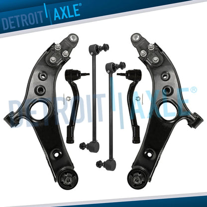 6PCS Front Lower Control Arms Suspension Kit For Hyundai Santa Fe 2013-2014 USA