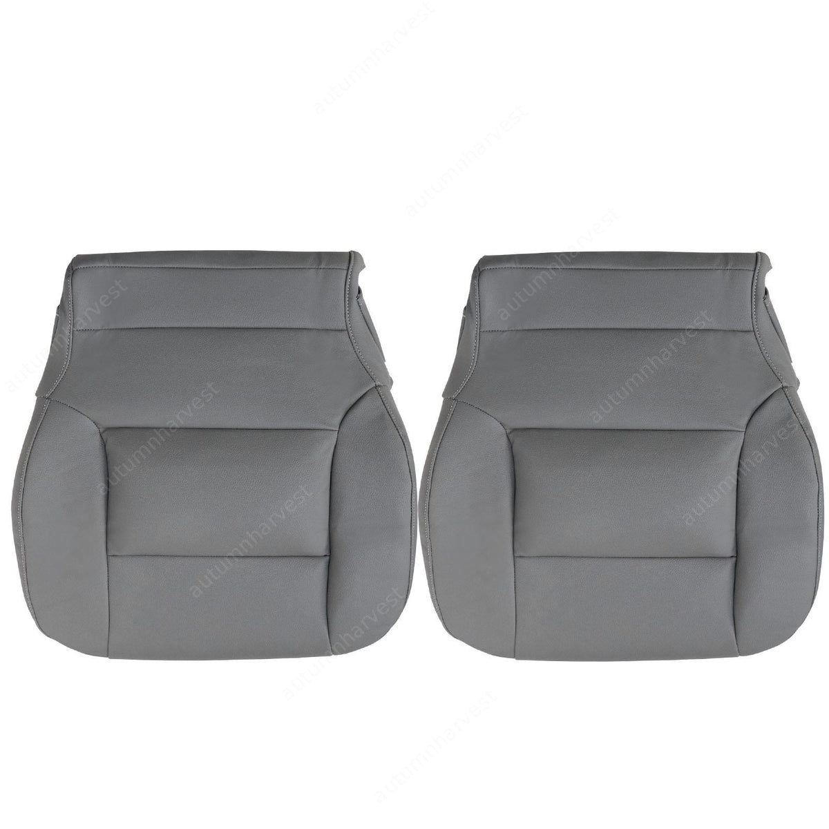 For 2014-2019 Chevy Silverado 2500HD Driver & Passenger Bottom Seat Cover Gray