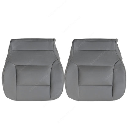 For 2014-2019 Chevy Silverado 2500HD Driver & Passenger Bottom Seat Cover Gray