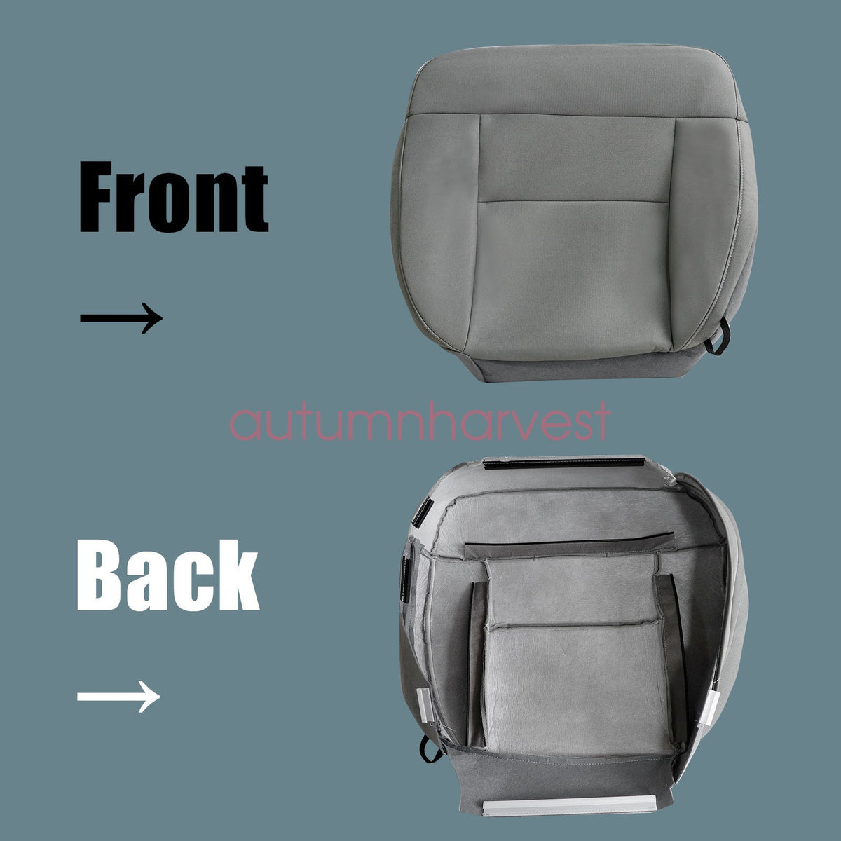 2004 2005 2006 2007 2008 For Ford F150 Driver Bottom Cloth Seat Cover Light Gray
