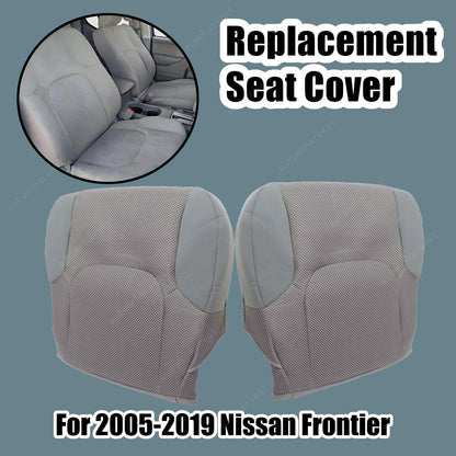 NEW For 2005-2019 Nissan Frontier Both Driver & Passenger Bottom Seat Cover Gray