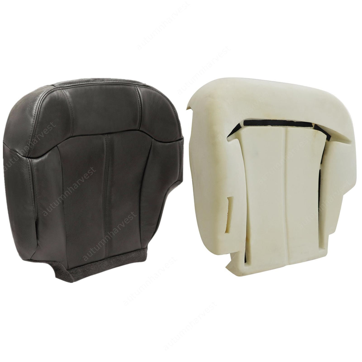 Driver Bottom Seat Cover & Foam Cushion Fits 1999-2002 Chevy Silverado Dark Gray