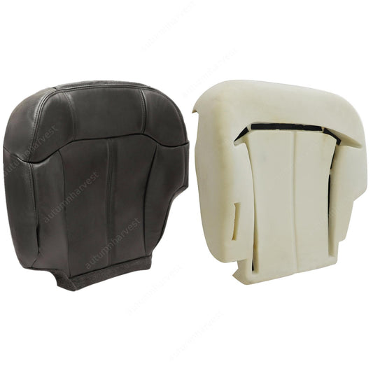 Driver Bottom Seat Cover & Foam Cushion Fits 1999-2002 Chevy Silverado Dark Gray