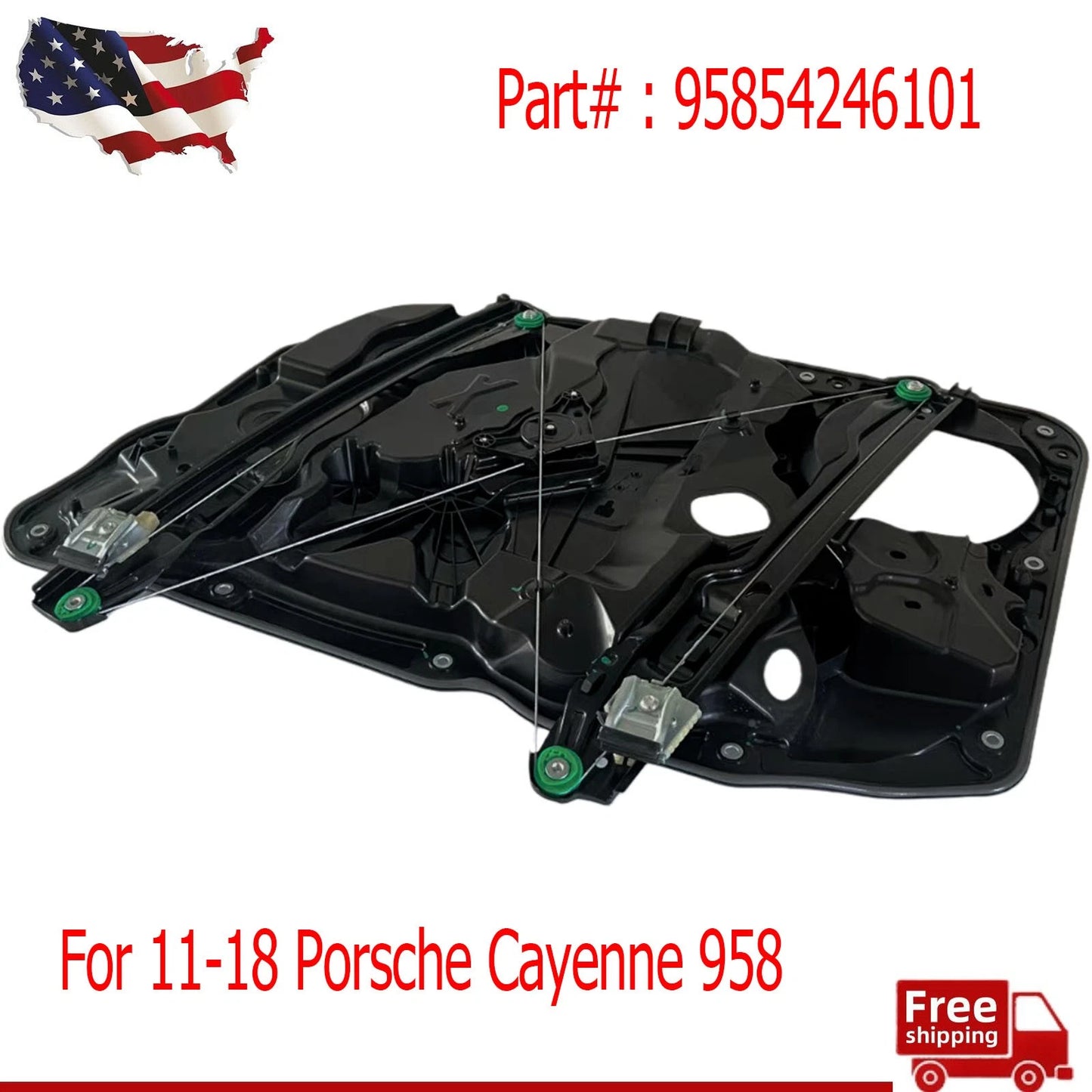 95854246102 Front Left Side For Porsche Cayenne 958 11-18 Door Window Regulator