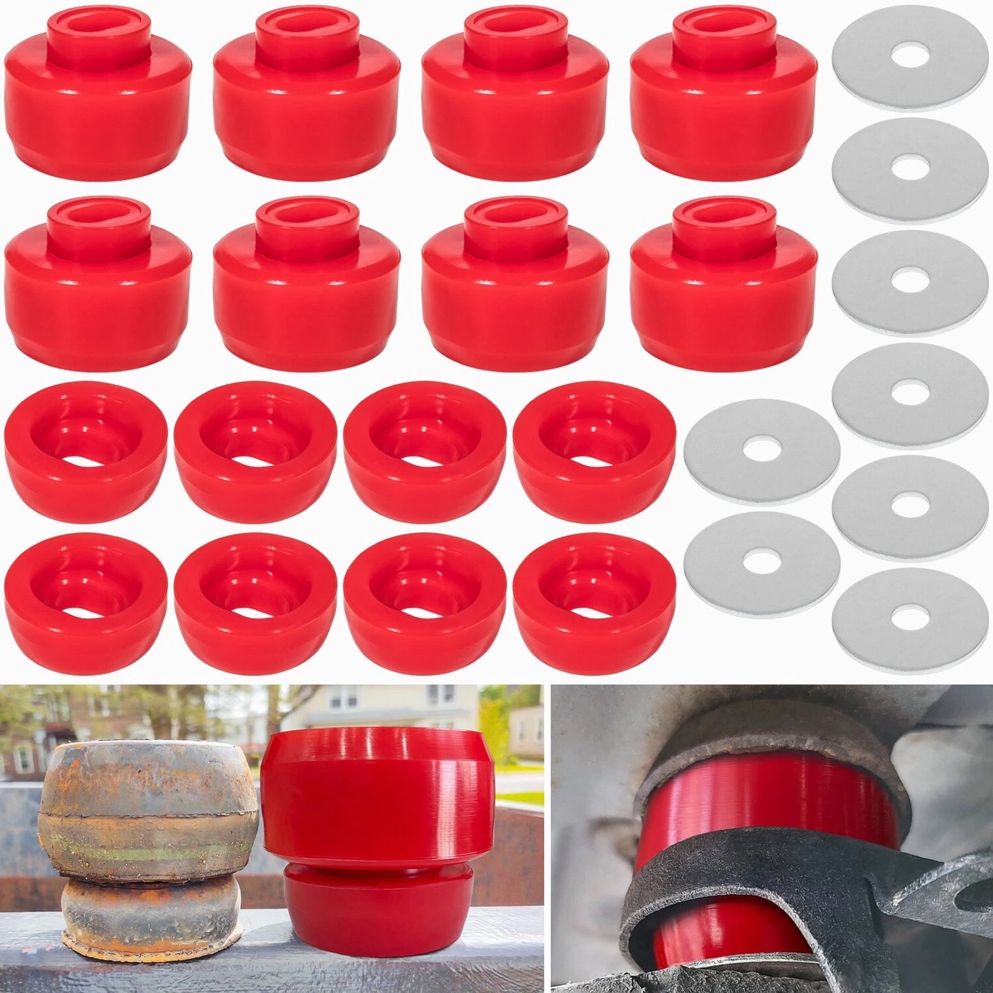 24Pcs For Chevy Silverado Sierra 2/4WD 1999-2014 Body and Cab Mount Bushing Kit