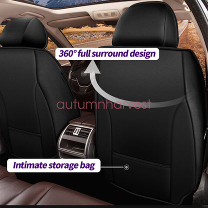For 2007-2023 Toyota Tacoma Crew Cab 4-Door Car 5-Seat Covers PU Leather Cushion