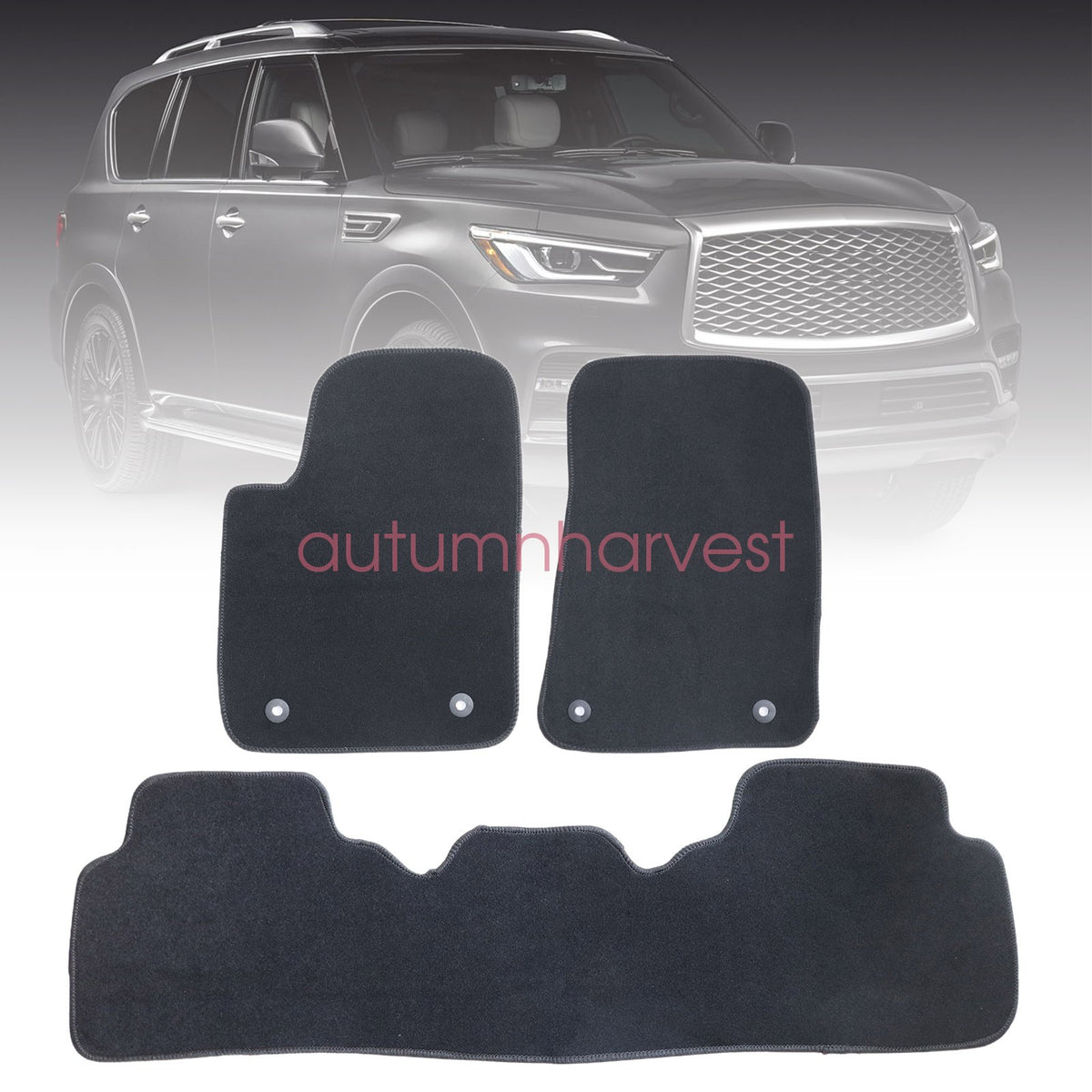 2013 2014 2015 2016 2017 For Nissan Armada Infiniti QX56 QX80 Floor Mats Velour