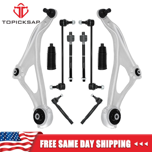 Front Lower Control Arm Sway Bar Tie Rod Set of 10Pc For 2013 2014 Nissan Altima
