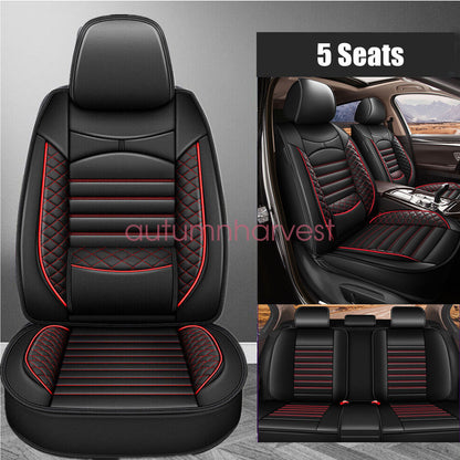 For 2007-2023 Toyota Tacoma Crew Cab 4-Door Car 5-Seat Covers PU Leather Cushion