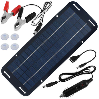 12V Trickle Charger 30W Solar Panel Battery Charger Kit Maintainer Boat Car RV