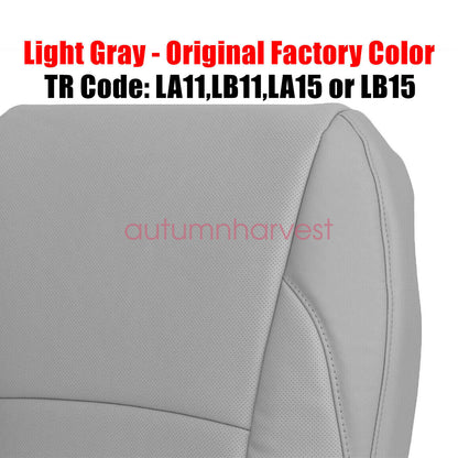 For 2007-2012 Lexus ES350 Passenger Side Bottom Perforated Seat Cover Light Gray