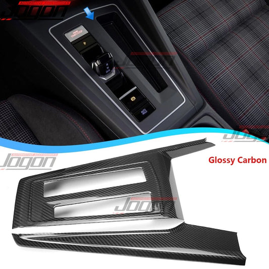 Real Carbon For Volkswagen GTI Golf R 2021-2025 Console Gear Shift Panel Decor