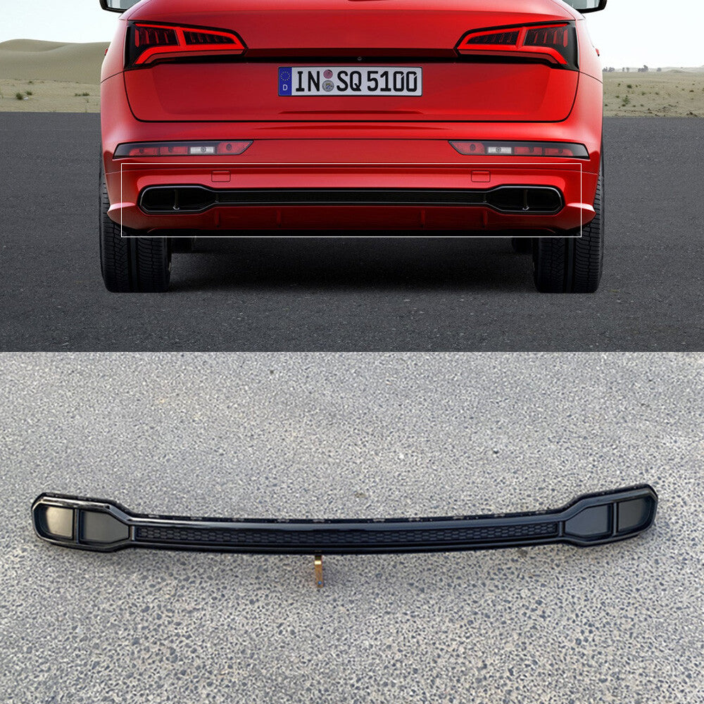 Rear Bumper Lower Trim Strip Grille Black Fit 2018 2019 2020 Audi Q5 SQ5
