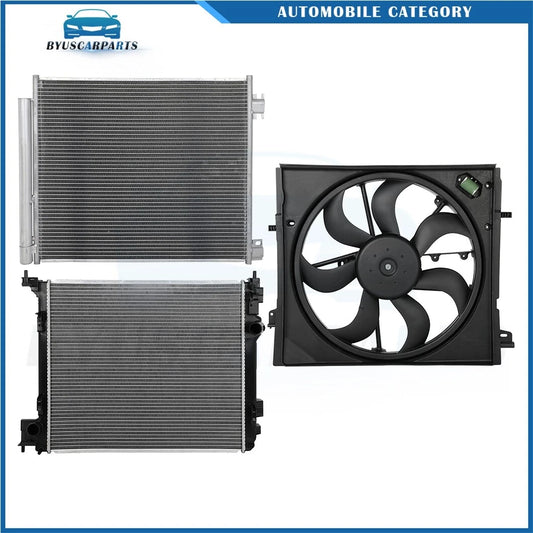 New Radiator A/C Condenser and Fan 2017-2019 For Nissan Rogue Sport 2.0L