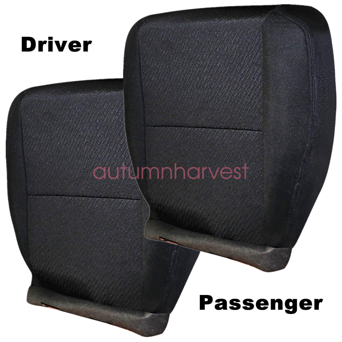For 2007 2008-2014 Chevy Silverado Front Both Side Bottom Cloth Seat Cover Black