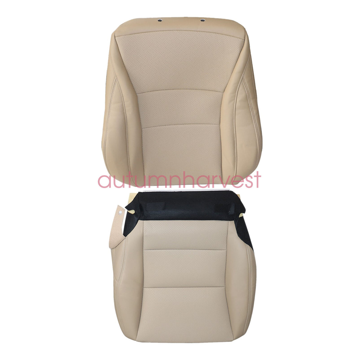 Fits Honda Accord Sedan 2013-17 Front Driver Bottom & Top Leather Seat Cover Tan