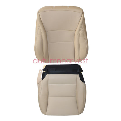 Fits Honda Accord Sedan 2013-17 Front Driver Bottom & Top Leather Seat Cover Tan