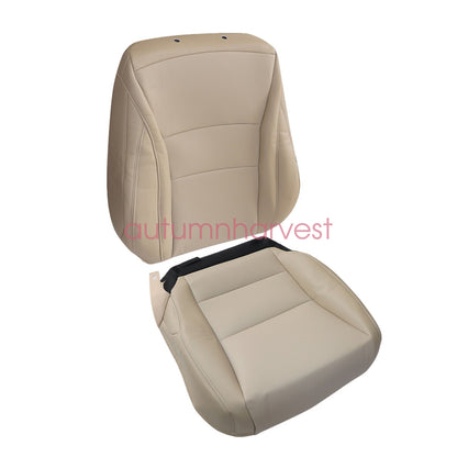 Fits Honda Accord Sedan 2013-17 Front Driver Bottom & Top Leather Seat Cover Tan