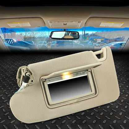 Sun Visor Driver Side With Light Mirror Beige For 2014 2015 2016 Nissan Altima