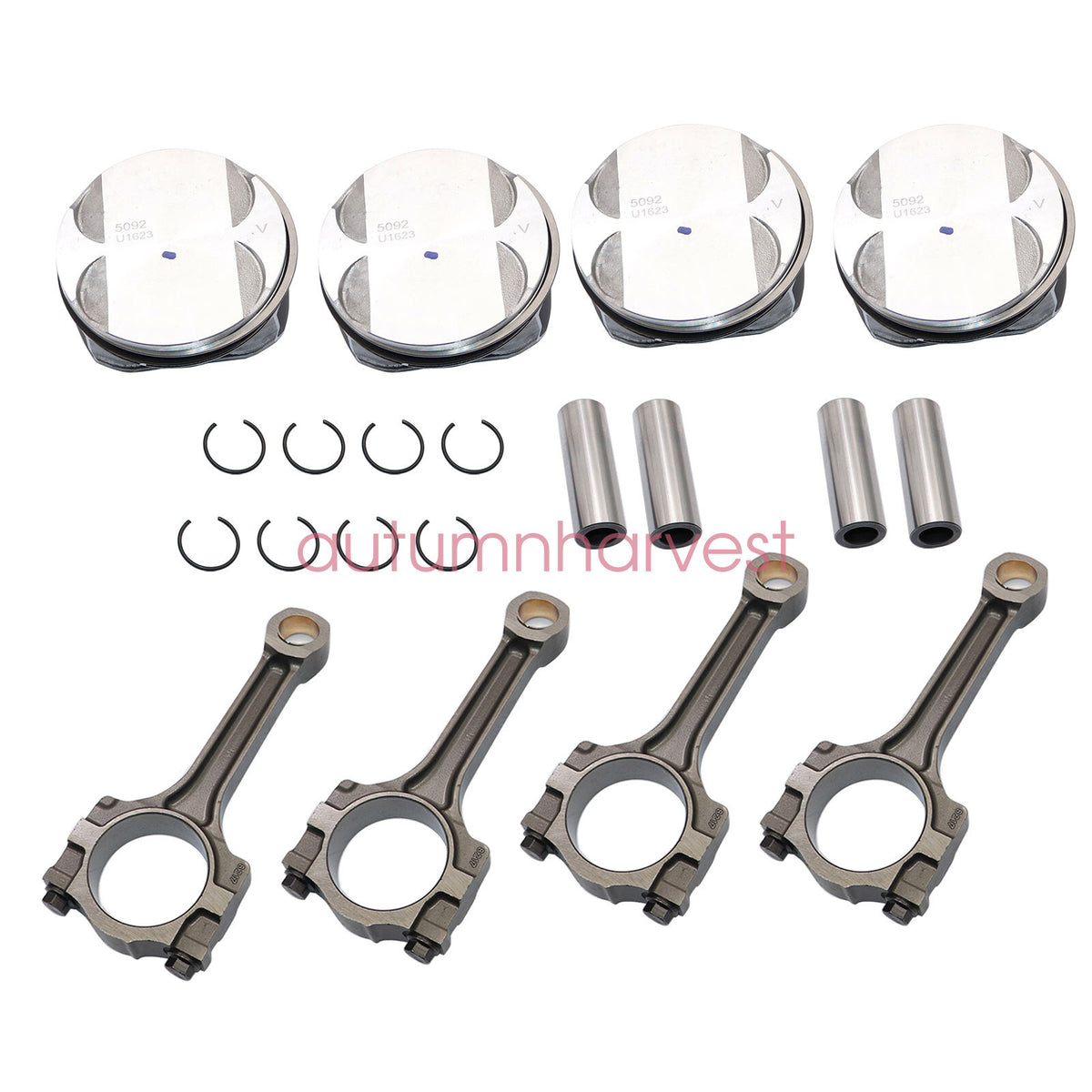 Pistons & Rings Connecting Rod Kit Fit For Buick Chevrolet GMC Saturn 2.4L