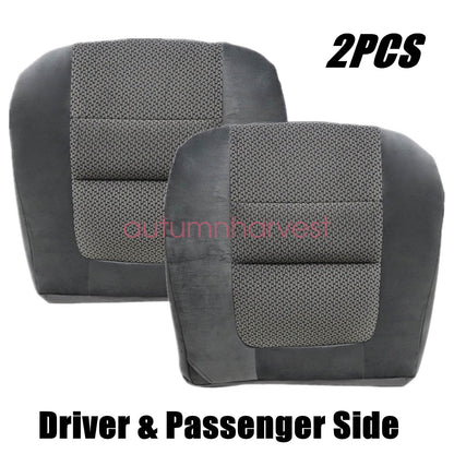 For 2001 Ford F250 F350 XLT Driver & Passenger Side Bottom Cloth Seat Cover Gray