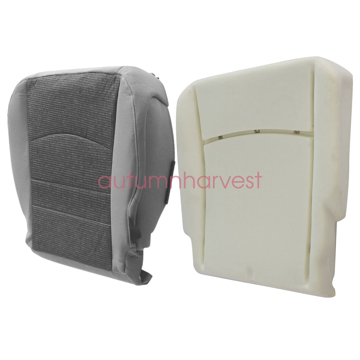 For 2013 2014-2017 2018 Dodge Ram Big Horn Driver Fabric Seat Cover Gray & Foam