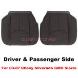 Front Side Bottom Cloth Seat Cover Dark Gray For 2003-2007 Chevy Silverado 1500