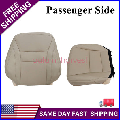 Fits Honda Accord 2013-2017 Front Passenger Bottom & Top Leather Seat Cover Tan