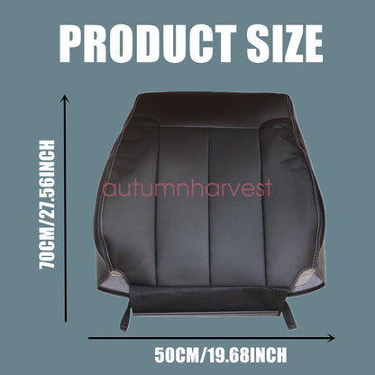 Fits 09-14 Ford F150 Driver Bottom & Top Replacement Leather Seat Cover Black