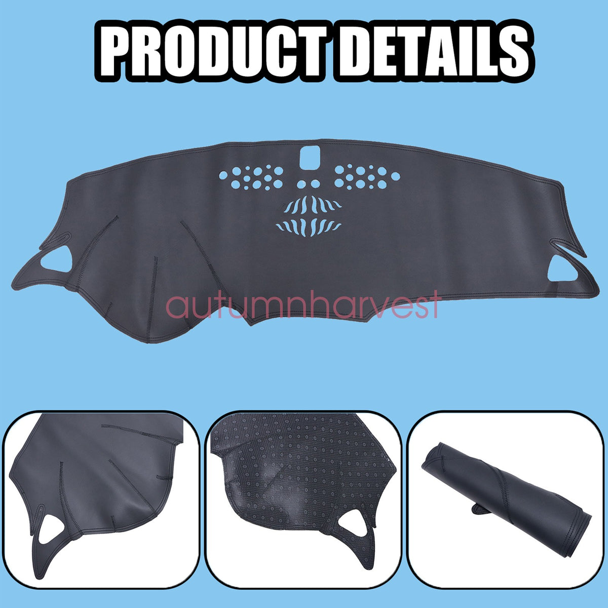 Fits 2016 2017 Chevrolet Malibu Dashboard Dash Cover Mat Dashmat Leather Black