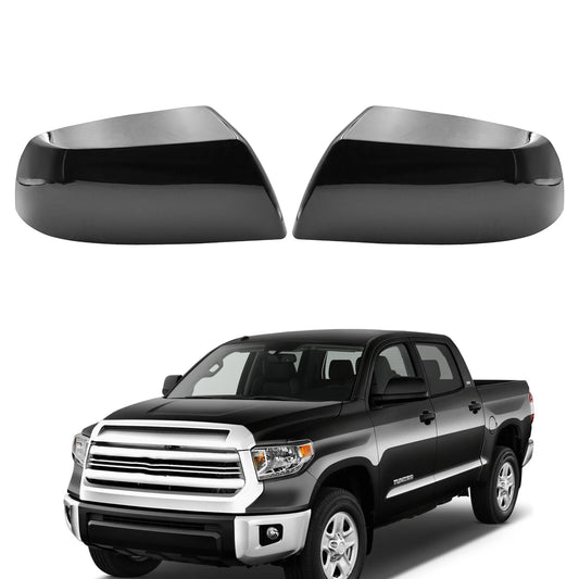 For Toyota Tundra Sequoia 2007-2022 Gloss Black Side Top Half Mirror Cap Cover
